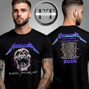 Metallica M72 North American Tour 2025 Schedule I’m Inside Open Your Eyes Skull Two Sided Unisex T-Shirt