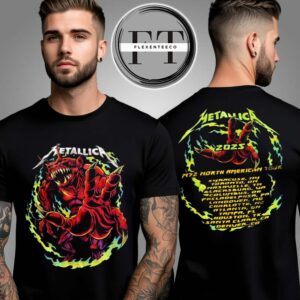 Metallica M72 North American Tour 2025 Tour Dates Two Sided Unisex T-Shirt