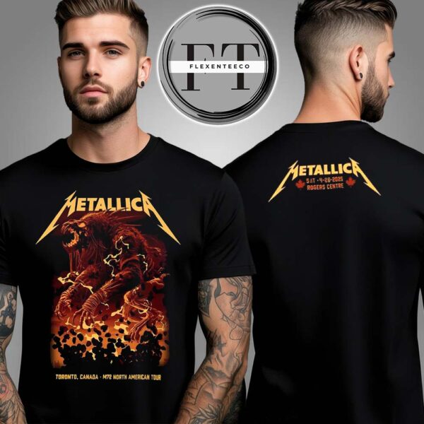 Metallica M72 Toronto Canada Night 2 At Rogers Centre On April 26 2025 M72 North American Tour Two Sided Unisex T-Shirt