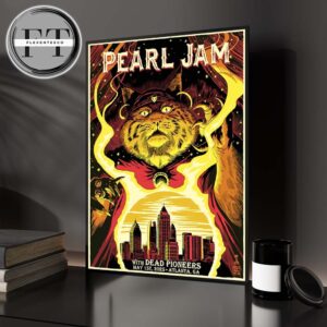 Pearl Jam With Dead Pioneers At Atlanta Georgia On May 1st 2025 Home Decor Poster Canvas