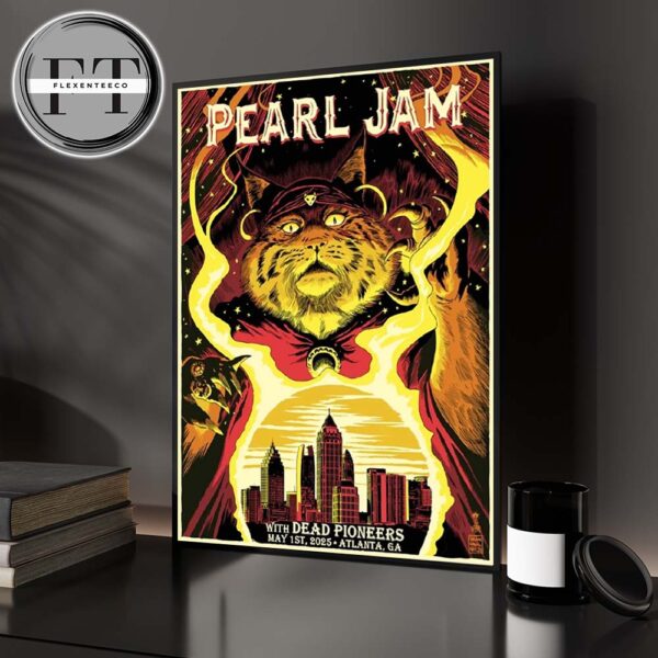 Pearl Jam With Dead Pioneers At Atlanta Georgia On May 1st 2025 Home Decor Poster Canvas
