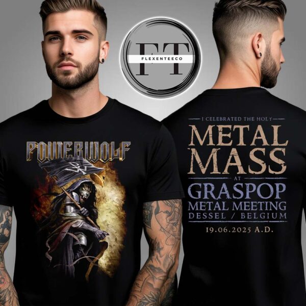 Power Wolf Holy Metal Mass At Graspop Metal Meeting 2025 Two Side Unisex T-Shirt