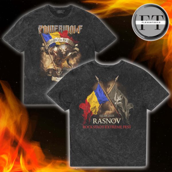 Power Wolf Rockstadt Extreme Fest Summer Of Wicked Washed T-Shirt