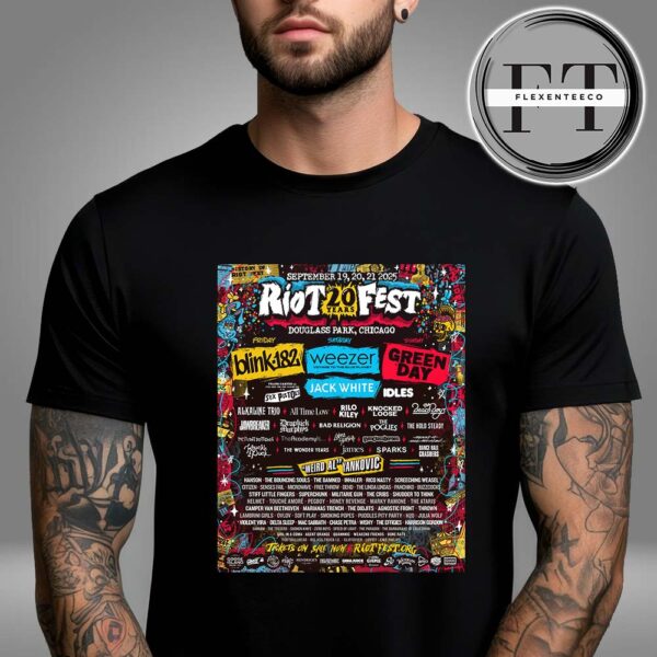 Riot Fest 20 Years At Douglass Park In Chicago Full Of New Guests Unisex T-Shirt