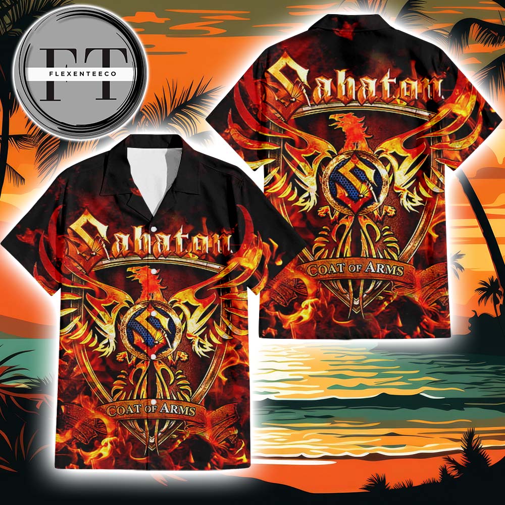 Sabaton Coat Of Arms Album Cover 2025 Summer Hawaiian Shirt Sabaton Coat Of Arms Album Cover 2025 Summer Hawaiian Shirt