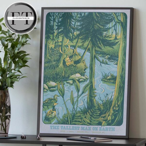The Tallest Man On Earth Music Show At Asbury Hall In Buffalo NY On Apr 11th 2025 Home Decor Poster Canvas