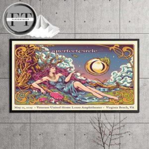 A Perfect Circle Sessanta V2.0 At Veterans United Home Loans Amphitheater In Virginia Beach VA On May 11 2025 Home Decor Poster Canvas