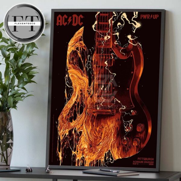 AC DC At Acrisure Stadium In Pittsburgh PA PWR Up Tour On May 8 2025 Home Decor Poster Canvas