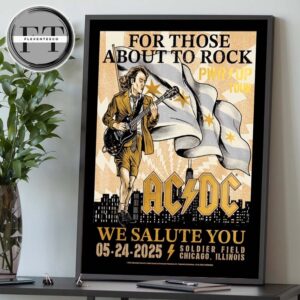 AC DC At Soldier Field In Chicago IL On May 25 2025 Home Decor Poster Canvas