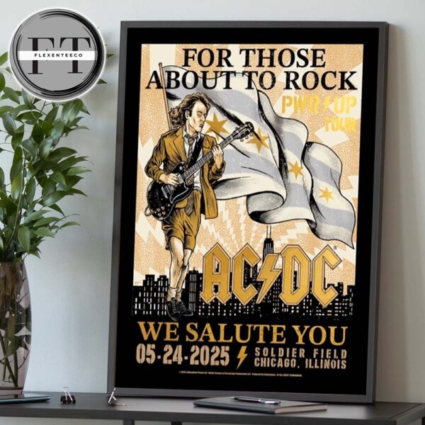 AC DC At Soldier Field In Chicago IL On May 25 2025 Home Decor Poster Canvas