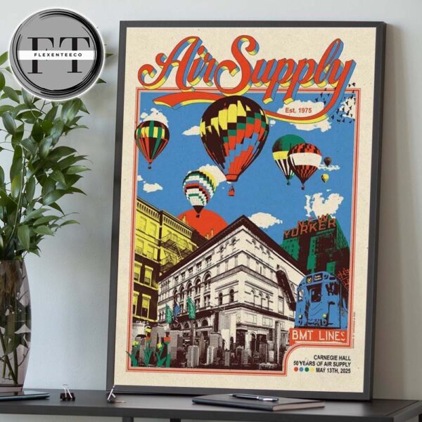 Air Supply At Carnegie Hall In New York NY On May 13 2025 Home Decor Poster Canvas
