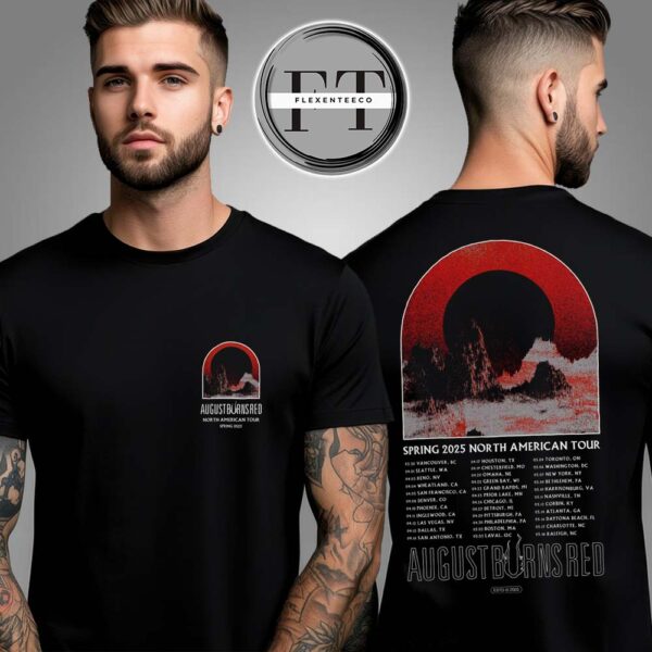 August Burns Red North American Spring Tour 2025 Schedule Two Sided Unisex T-Shirt