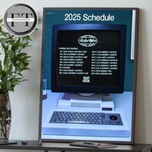 Baltimore Ravens 2025 NFL Schedule Match Dates Home Decor Poster Canvas
