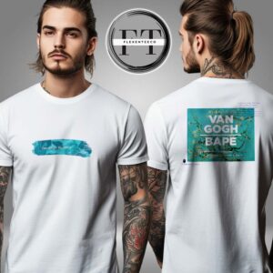 Bape x Van Gogh Museum Blue Vibes Two Sided Unisex T-Shirt