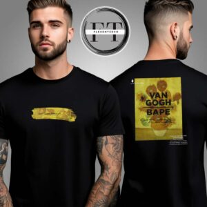 Bape x Van Gogh Museum Sunflowers Collab Two Sided Unisex T-Shirt