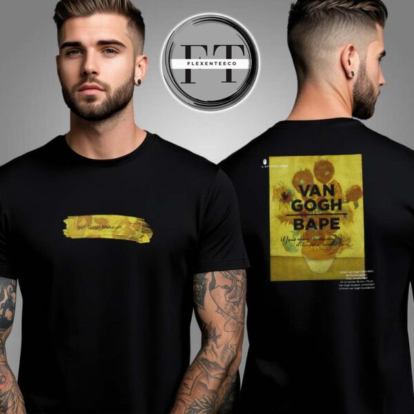 Bape x Van Gogh Museum Sunflowers Collab Two Sided Unisex T-Shirt