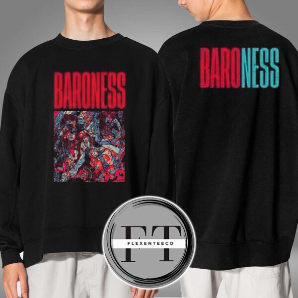 Baroness Red And Blue Spring Tour 2025 Merch Range Bardness Two Side SweatShirt