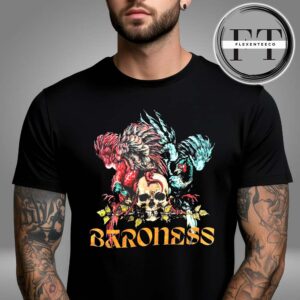 Baroness Red And Blue Spring Tour 2025 Merch Range Twin Phoenix Of Death Unisex T-Shirt