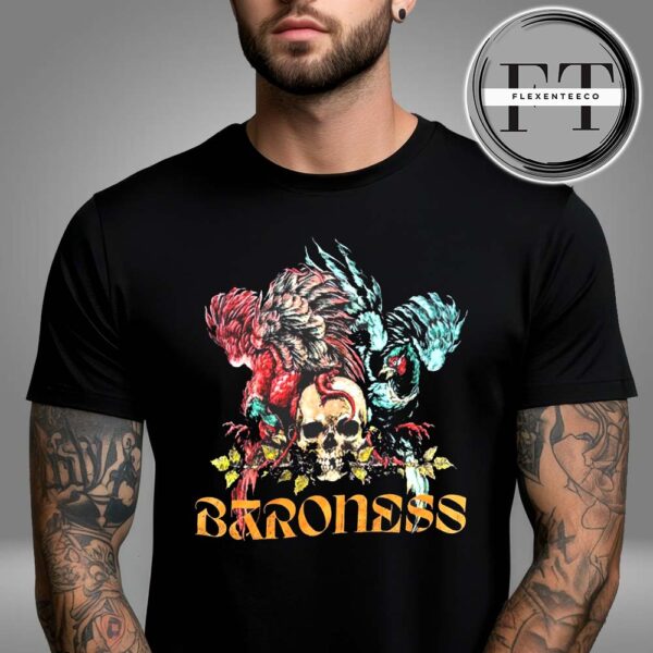 Baroness Red And Blue Spring Tour 2025 Merch Range Twin Phoenix Of Death Unisex T-Shirt