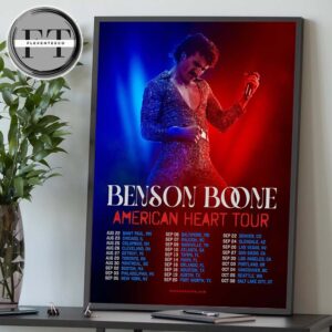 Benson Boone American Heart Tour Start On August 2025 Schedule Home Decor Poster Canvas
