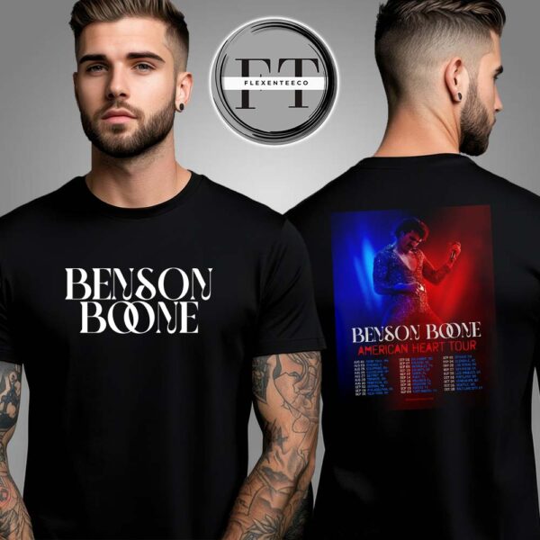 Benson Boone American Heart Tour Start On August 2025 Schedule Two Sided Unisex T-Shirt