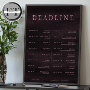 Black Pink Deadline World Tour 2025 Schedule Home Decor Poster Canvas
