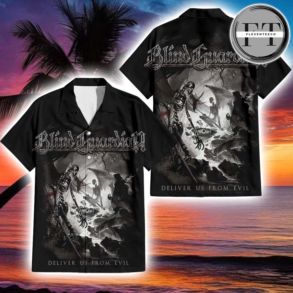 Blind Guardian Deliver Us From Evil Album Cover 2025 Hawaiin T-Shirt Blind Guardian Deliver Us From Evil Album Cover 2025 Hawaiin T-Shirt