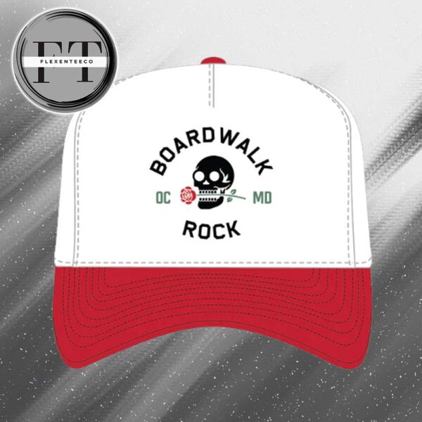 Boardwalk Rock At Ocean City MD On May 17-18 2025 Skull & Rose A-Frame Hat