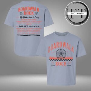 Boardwalk Rock At Ocean City MD On May 17-18 2025 Youth Ferris Wheel Line Up Two Sided Unisex T-Shirt