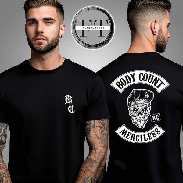 Body Count Merciless Biker Two Sided Unisex T-Shirt