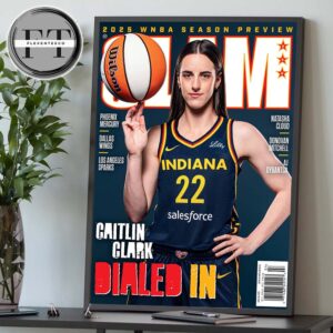 Caitlin Clark From Iowa Hawkeyes x SLAM 256 Tribute Poster Cover 2025 WNBA Season Preview Dailed In Home Decor Poster Canvas