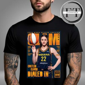 Caitlin Clark From Iowa Hawkeyes x SLAM 256 Tribute Poster Cover 2025 WNBA Season Preview Dailed In Orange Metal Unisex T-Shirt