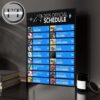 Carolina Panthers 2025 NFL Schedule Match Dates Home Decor Poster Canvas