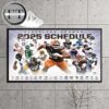 Los Angeles Rams 2025 NFL Schedule Match Dates Home Decor Poster Canvas