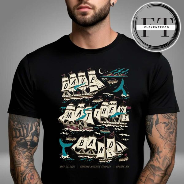 Dave Matthews Band At Harvard Athletic Complex In Boston MA On May 25 2025 Unisex T-Shirt