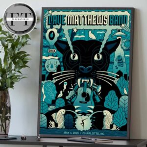 Dave Matthews Band Show At First Ward Park In Charlotte NC On May 4 2025 Home Decor Poster Canvas
