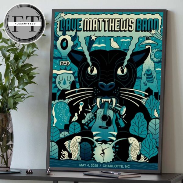 Dave Matthews Band Show At First Ward Park In Charlotte NC On May 4 2025 Home Decor Poster Canvas
