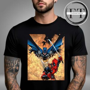 Deadpool x Batman Crossover On Septem 17 2025 DC Marvel Blades In The Mist Unisex T-Shirt