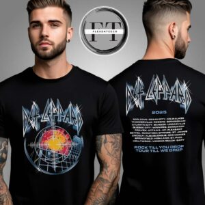 Def Leppard Pyromania Summer Tour 2025 Two Sided Unisex T-Shirt