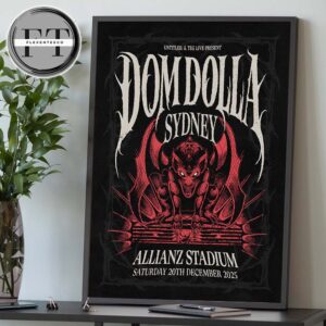Dom Dolla At Allianz Stadium In Moore Park NSW On December 20 2025 Home Decor Poster Canvas