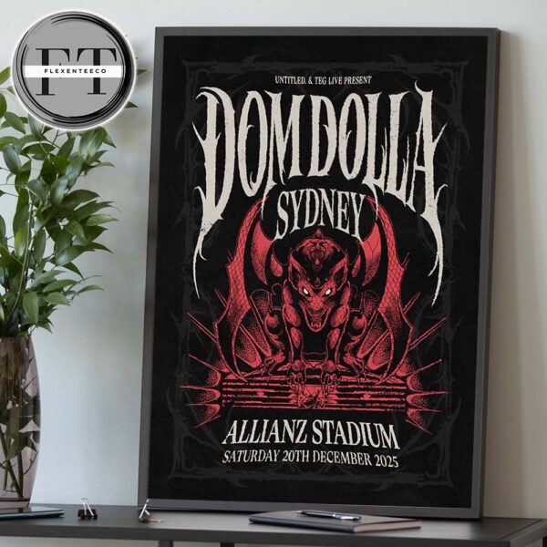 Dom Dolla At Allianz Stadium In Moore Park NSW On December 20 2025 Home Decor Poster Canvas