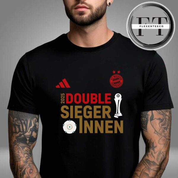 FC Bayern Munich Deutscher Meister 2025 Double Siegerinnen Unisex T-Shirt