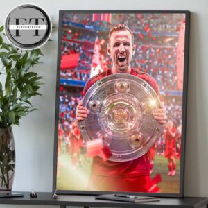 FC Bayern Munich Is The Bundesliga Champion Deutscher Meister 2025 First Title For Harry Kane Home Decor Poster Canvas