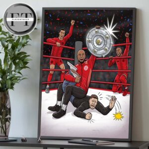FC Bayern Munich Reclaim The Bundesliga Title Deutscher Meister 2025 Home Decor Poster Canvas