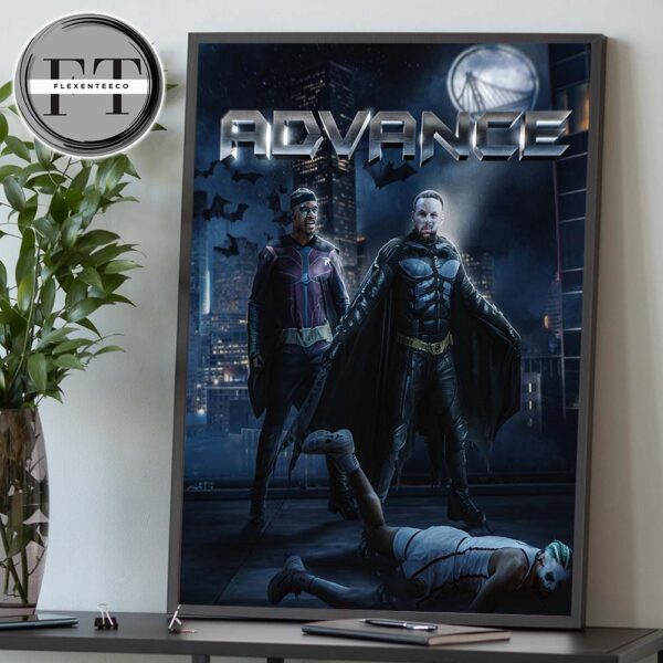 Goden State Warriors Eliminate The Houston Rockets & Advance To The 2nd Round NBA 2025 Batman And Robin Shirt Home Decor Poster Canvas