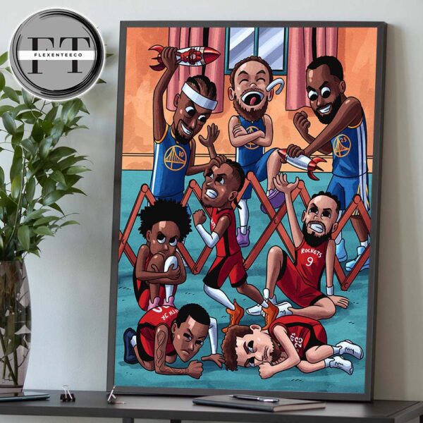 Goden State Warriors Eliminate The Houston Rockets & Advance To The 2nd Round NBA 2025 Home Decor Poster Canvas