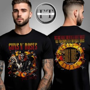 Gun N Rose Skeletons Tour 2025 Two Sided Unisex T-Shirt
