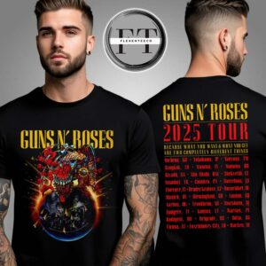 Gun N Rose Tour Admat 2025 Two Sided Unisex T-Shirt