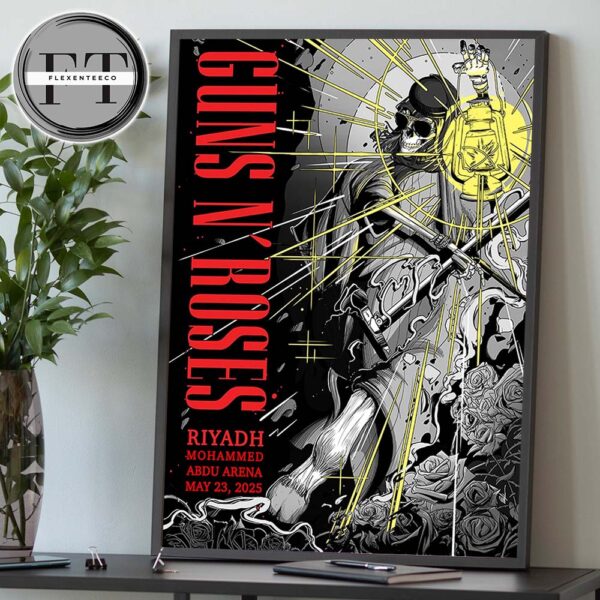 Guns N Roses At King Abdo Arena In Riyadh SA On May 23 2025 Home Decor Poster Canvas