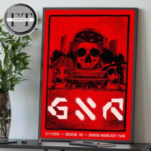 Guns N Roses At Songdo Moonlight Park In Incheon KR On May 1 2025 Home Decor Poster Canvas
